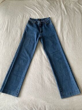 A.P.C. Sailor long Straight Leg 100% cotton Blue Denim Jeans women’s 25”